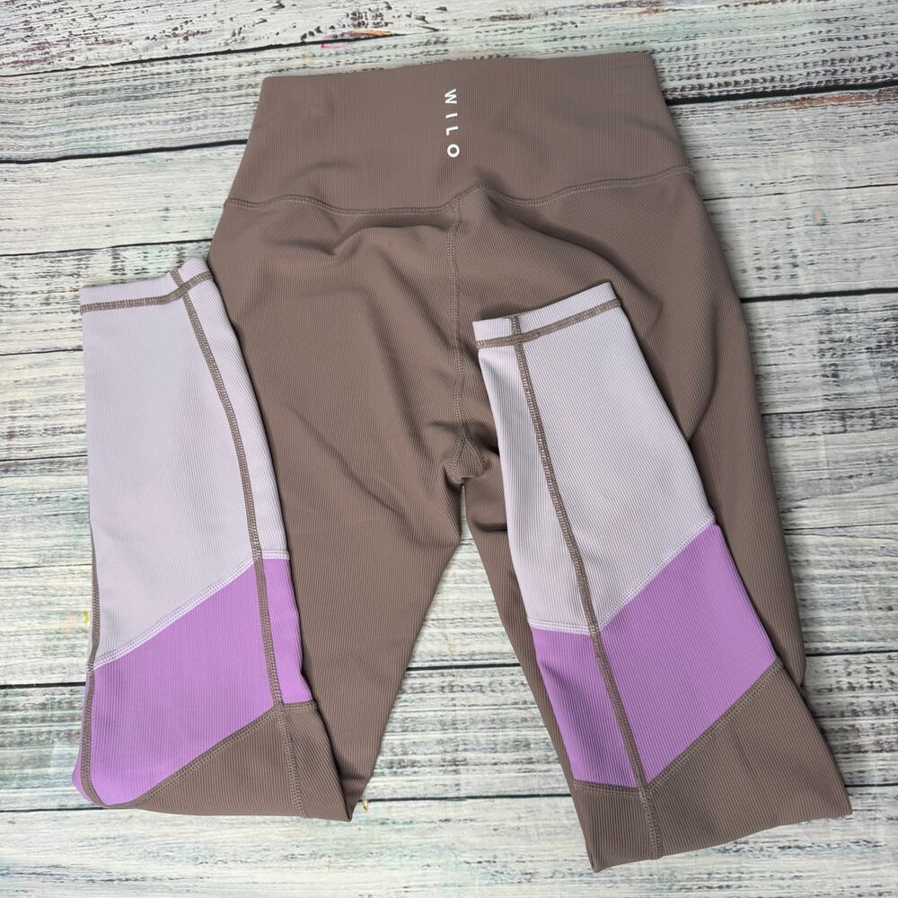 Wilo The Label High Rise Color Block Leggings Tau… - image 3